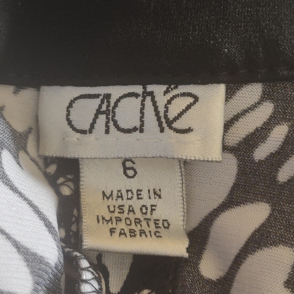 Cache women's size 6 black and white collared dress - Picture 5 of 6